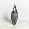 Jarrón Cerámica Artesanal Gris Escultural 45cm