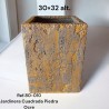 Maceta PRC Artesanal Rectangular Piedra Rústico 60x22cm