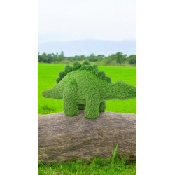 Figura Decorativa Jardín Dinosaurio Verde Césped