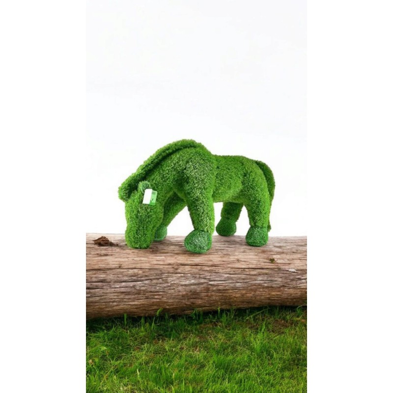 Figura Decorativa Jardín Elefante Verde Césped