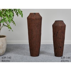 Jarrón Cerámica Artesanal Ánfora Oxidado Envejecido