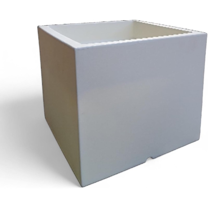 Macetero Cerámica Blanco Cuadrado