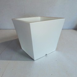 Macetero Cónico Cerámica Blanco