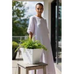 Macetero Cónico Cerámica Blanco